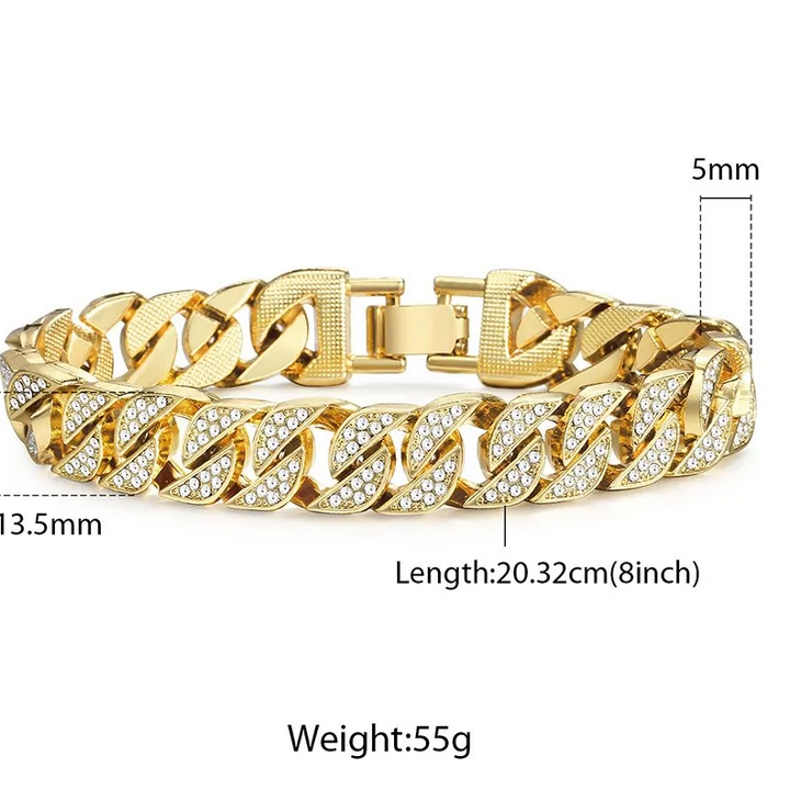 Miami Gold Curb Cuban Bracelet